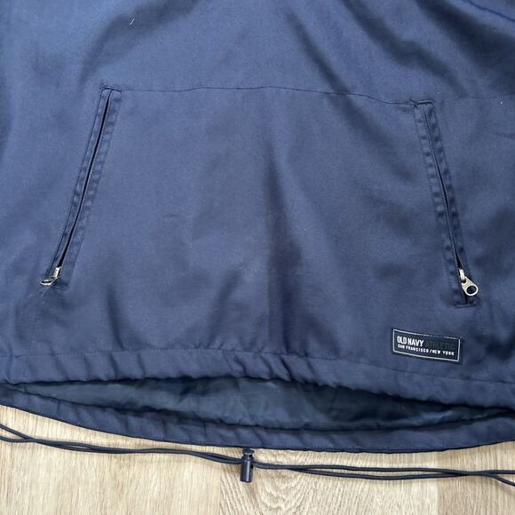 Old Navy Anorak Rain Jacket Mens 2XL Blue Pullover 1/4 Zip Windbreaker VTG Y2K - Picture 4 of 11